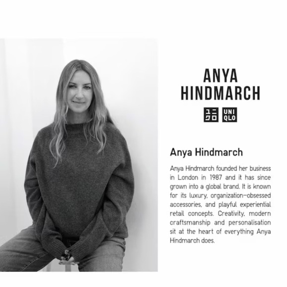 Uniqlo Unisex Anya Hindmarch HEATTECH Knitted Beanie w/ Embroidered Eyes, Orange - Picture 7 of 7